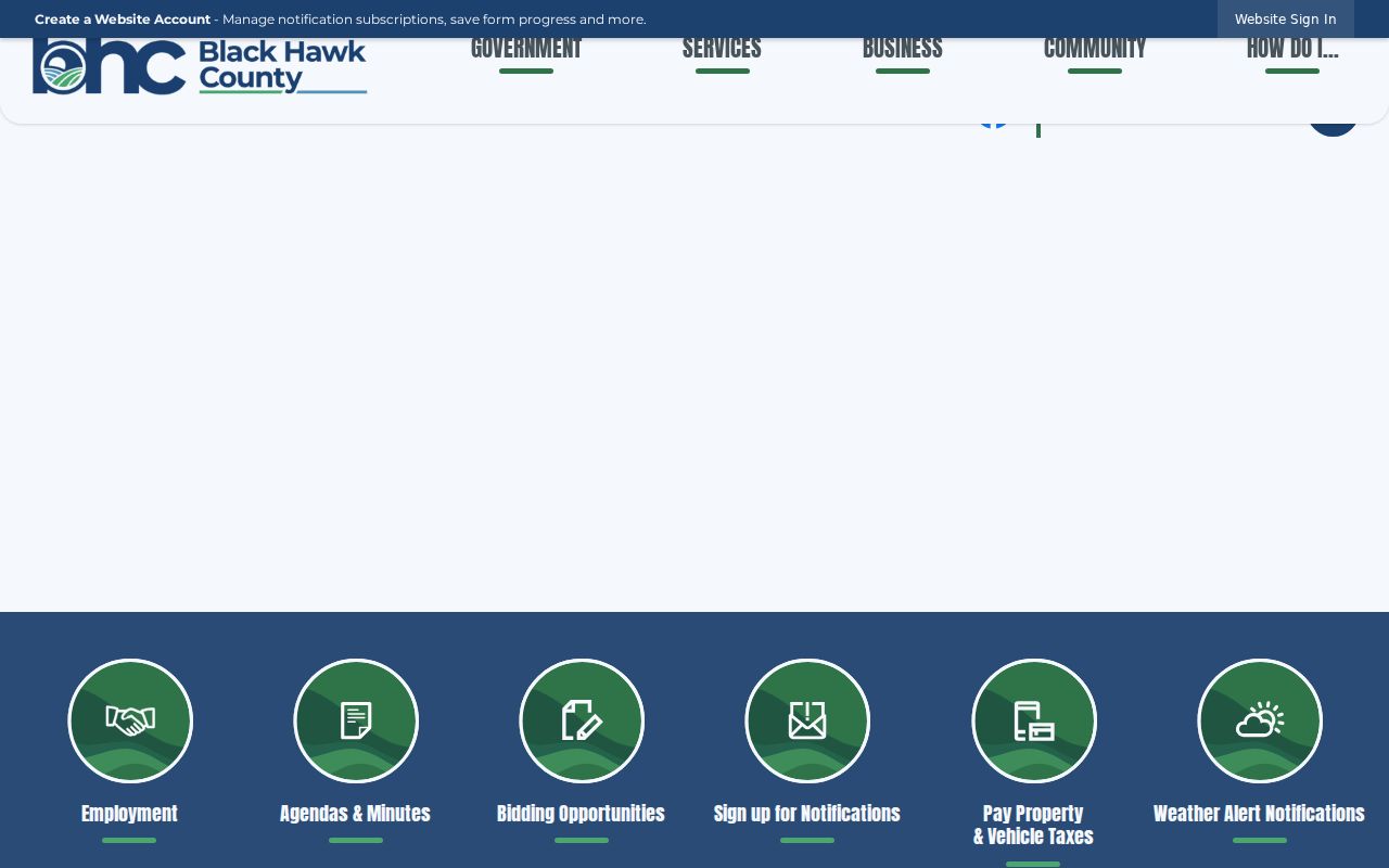 Black Hawk County criminal records government homepage