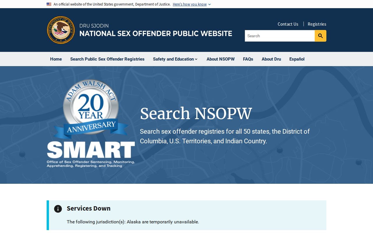 National layer for a Black Hawk County sex offender search